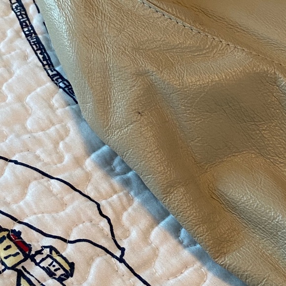 Genuine Ivory Leather & Fox Fur Jacket - Picture 8 of 15